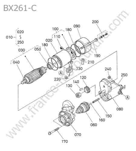KUBOTA - BX261 : Demarreur - details