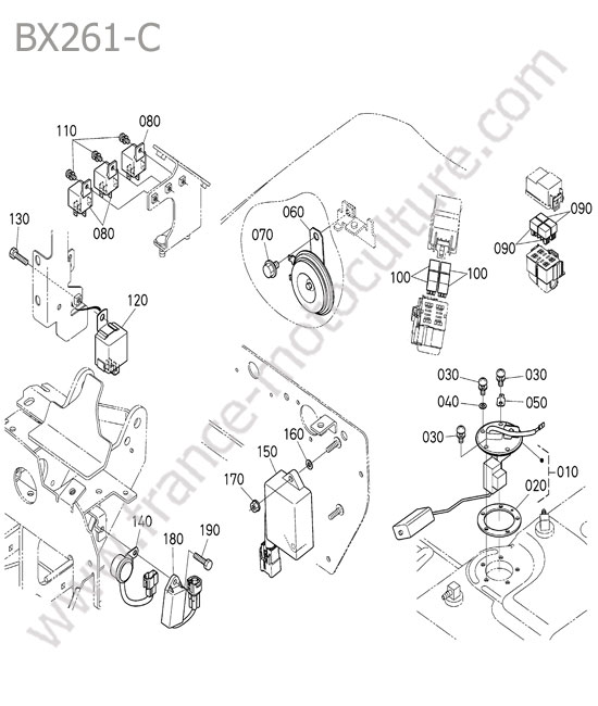Pieces electriques KUBOTA BX261