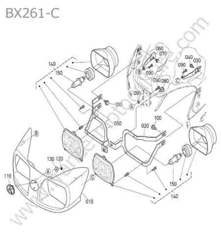 KUBOTA - BX261 : Phare avant