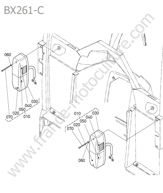 Feux detresse KUBOTA BX261
