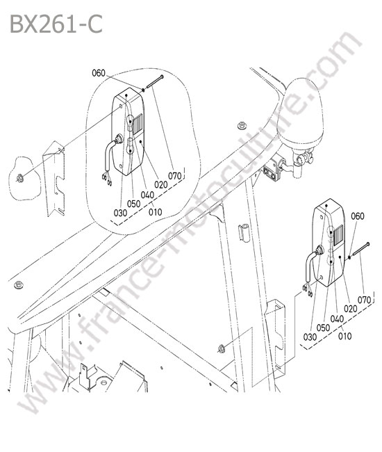 Feu arriere KUBOTA BX261