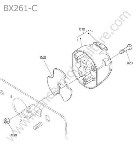 KUBOTA - BX261 : Prise remorque