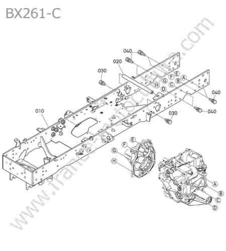 KUBOTA - BX261 : Chassis avant