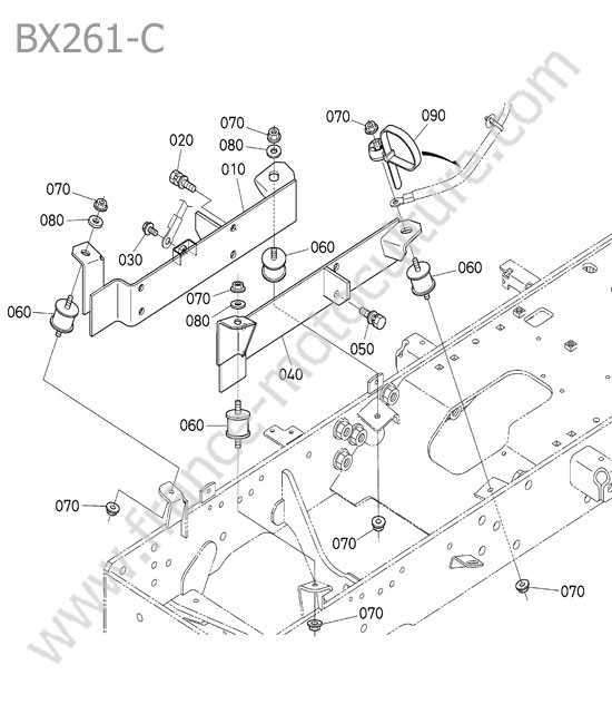 Support moteur KUBOTA BX261