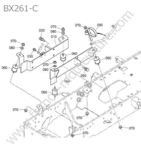 KUBOTA - BX261 : Support moteur