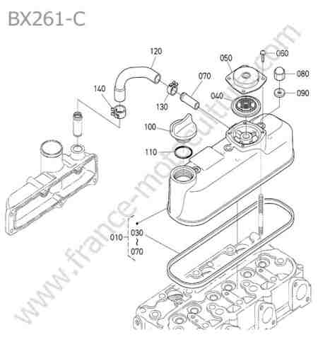 KUBOTA - BX261 : Couvre culasse