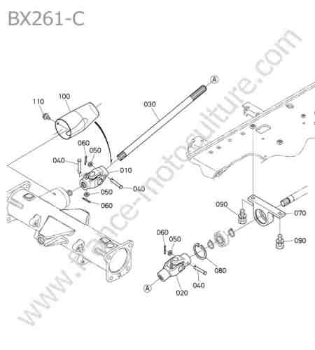 KUBOTA - BX261 : Cardan transmission avant