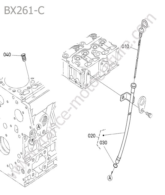 Jauge huile KUBOTA BX261
