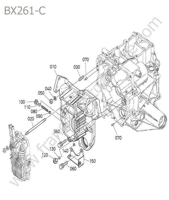 Couvercle carter transmission KUBOTA BX261
