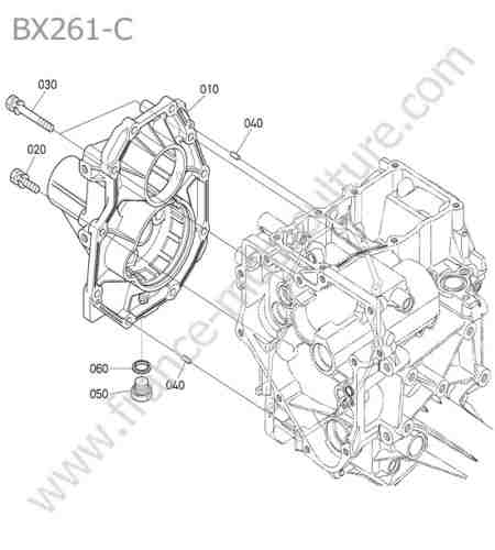 KUBOTA - BX261 : Carter pont arriere