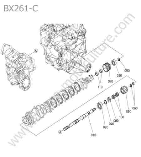 KUBOTA - BX261 : Arbre embrayage