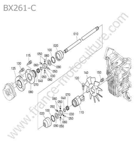 KUBOTA - BX261 : Arbre transmission
