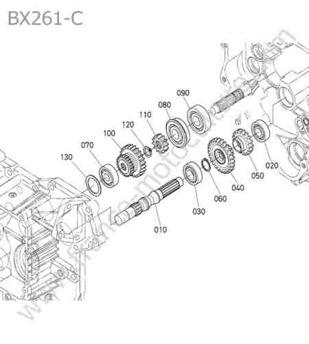 KUBOTA - BX261 : Arbre changement gamme