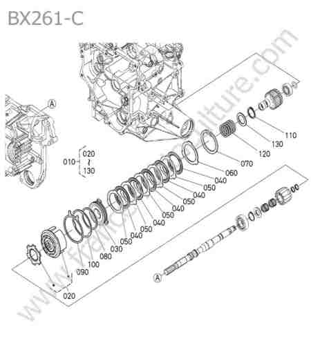 KUBOTA - BX261 : Embrayage prise force