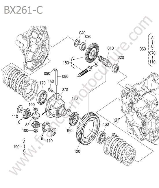 Differentiel arriere KUBOTA BX261