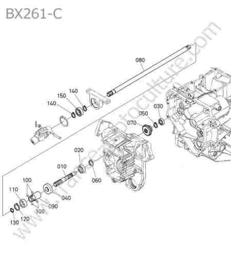 KUBOTA - BX261 : Arbre entrainement avant