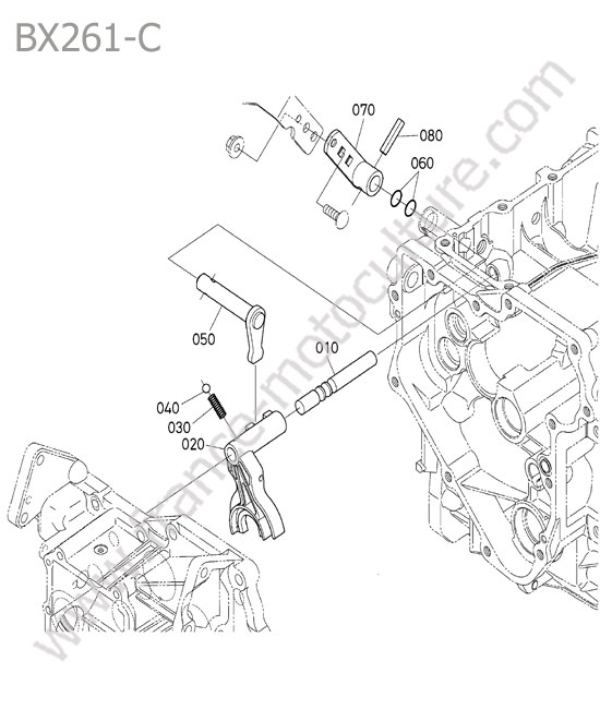 Fourchette changement gamme KUBOTA BX261