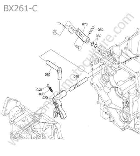 KUBOTA - BX261 : Fourchette changement gamme