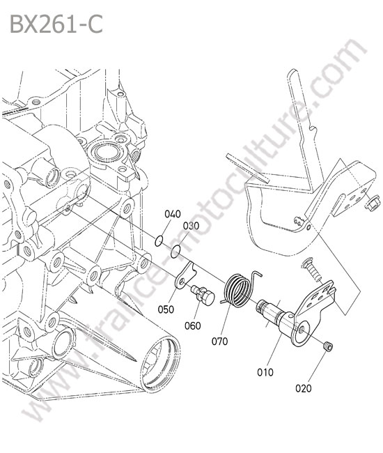 Fourchette prise force KUBOTA BX261