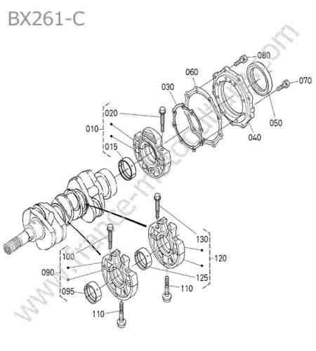 KUBOTA - BX261 : Paliers vilebrequin