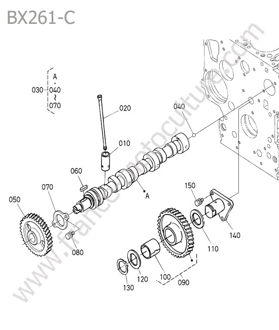 Arbre cames KUBOTA BX261