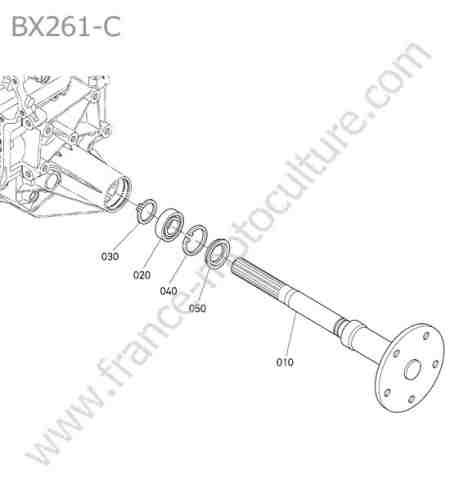 KUBOTA - BX261 : Essieu arriere gauche