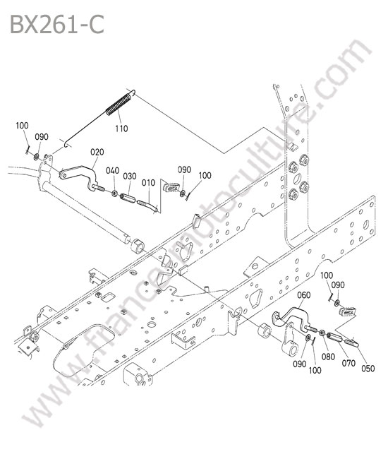 Commande frein KUBOTA BX261