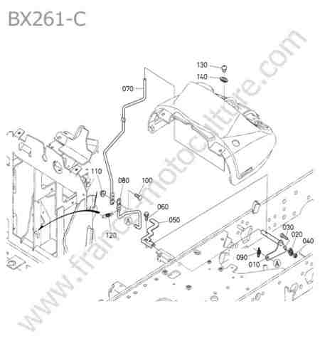 KUBOTA - BX261 : Levier commande avancement