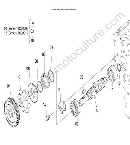 Arbre carburant KUBOTA F1900