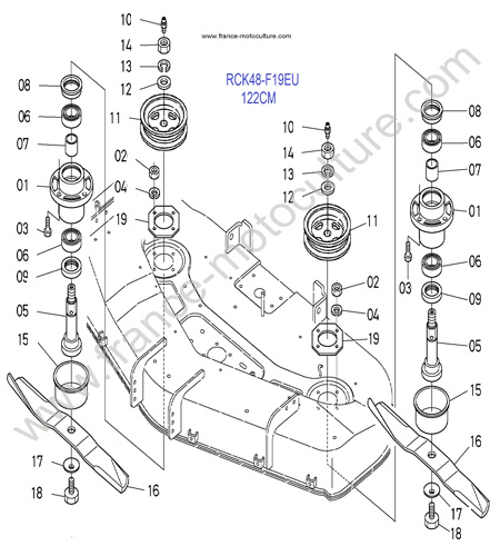 RCK48 - Poulies KUBOTA F1900