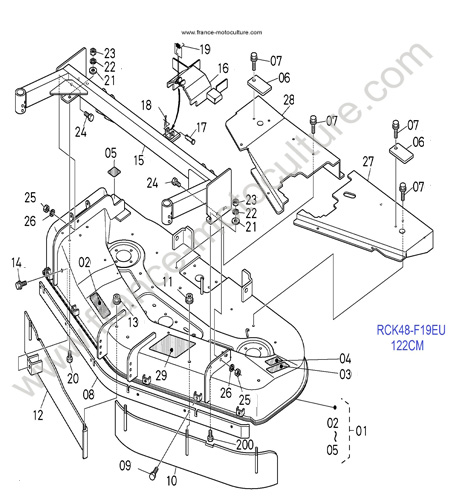 RCK48 - Plateau KUBOTA F1900