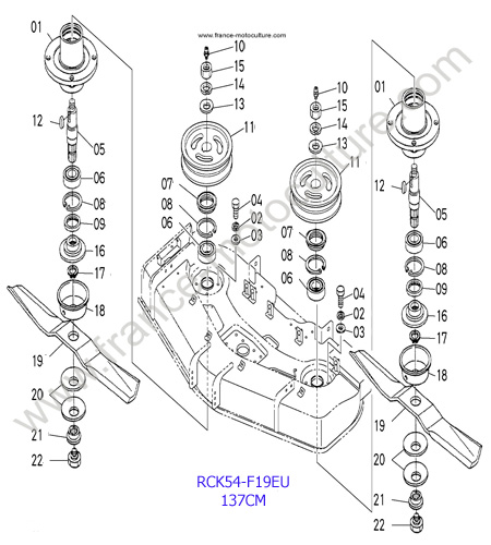 RCK54 - Poulies KUBOTA F1900