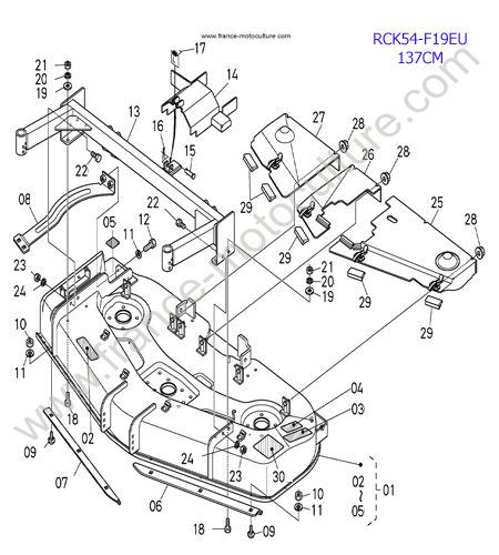 RCK54 - Plateau KUBOTA F1900