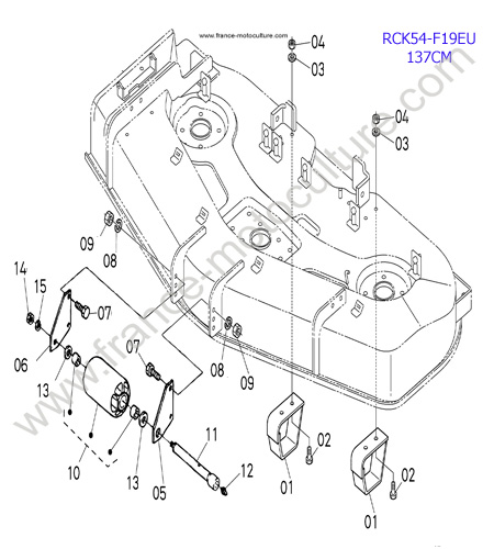 RCK54 - Roues scalp KUBOTA F1900