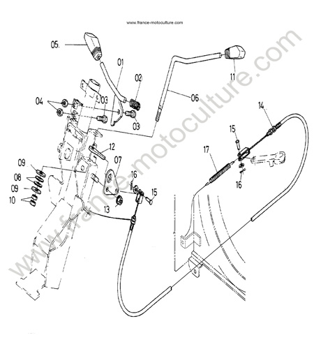Cable accelerateur KUBOTA F1900