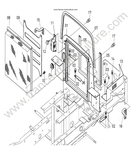 Plateau poussiere (ap 11525) KUBOTA F1900