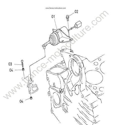 Solenoide arret KUBOTA F1900