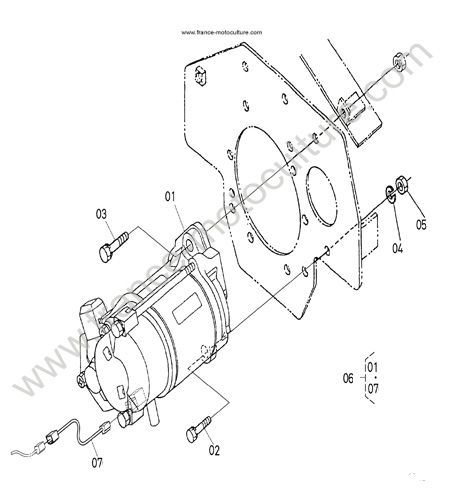 Demarreur KUBOTA F1900