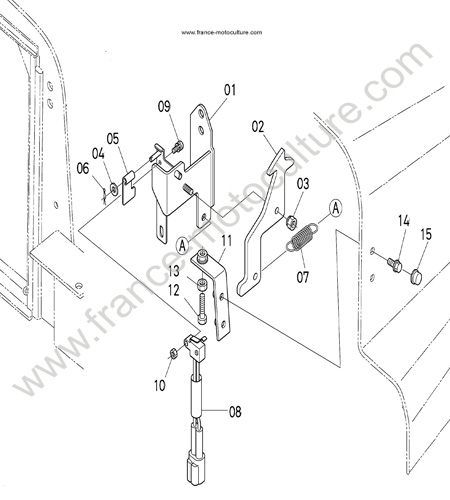 Interrupteur capot KUBOTA F1900