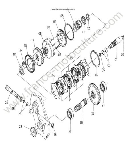 Embrayage PDF KUBOTA F1900