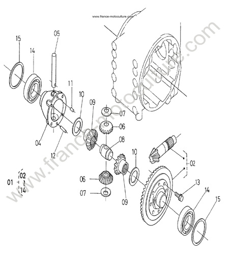 Differentiel avant KUBOTA F1900