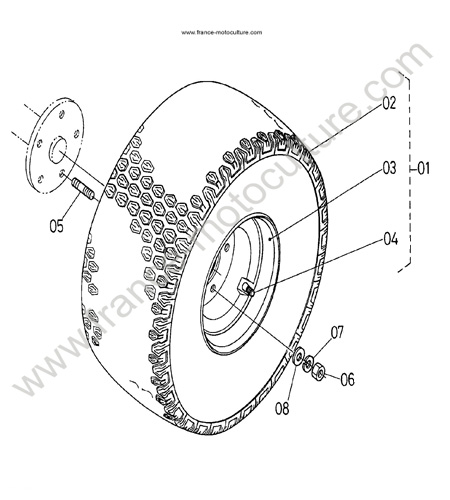 Roue avant KUBOTA F1900