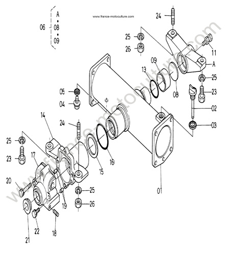 Carter pont arriere KUBOTA F1900
