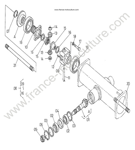Differentiel arriere KUBOTA F1900