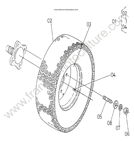 Roue arriere KUBOTA F1900