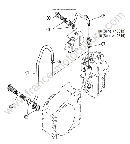 Circuit aspiration. KUBOTA F1900