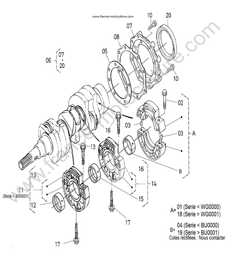 Palier vilebrequin KUBOTA F1900