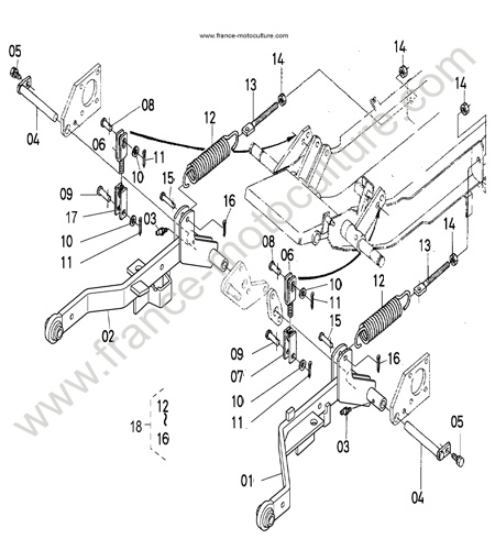 Chainon faucheur KUBOTA F1900