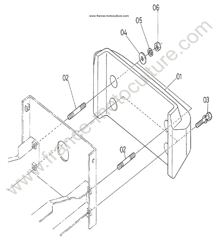 Contrepoids (av 11312) KUBOTA F1900