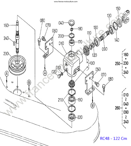 RC48 - Renvoi angle KUBOTA F1900